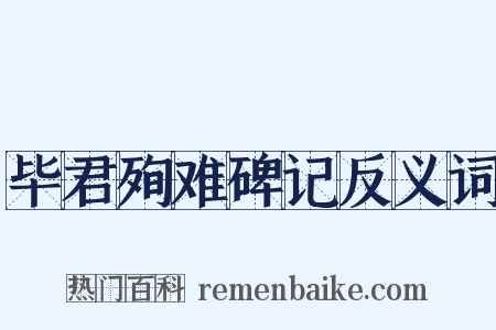 毕君殉难碑记反义词是什么意思的图片